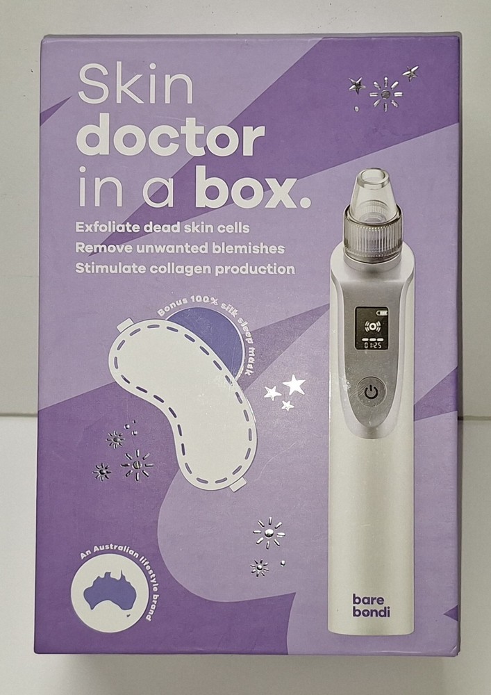 Bare Bondi Face Exfoliator Device Handheld Collagen Boost Blemish Remove NO MASK