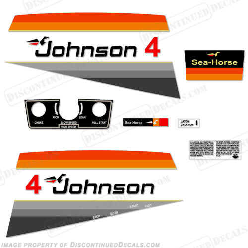 Fits Johnson 1978 4hp Decals