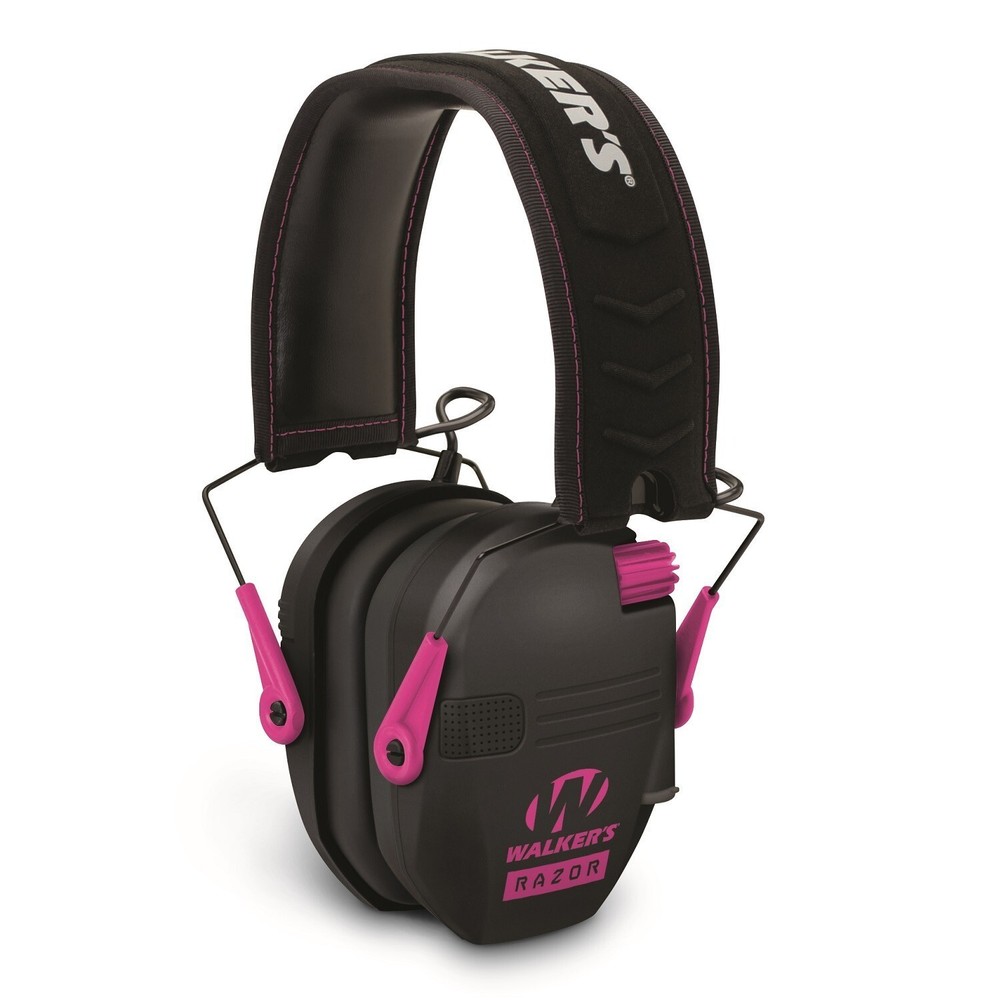 Walker’s Razor Slim Electronic Muff (Black/Pink)