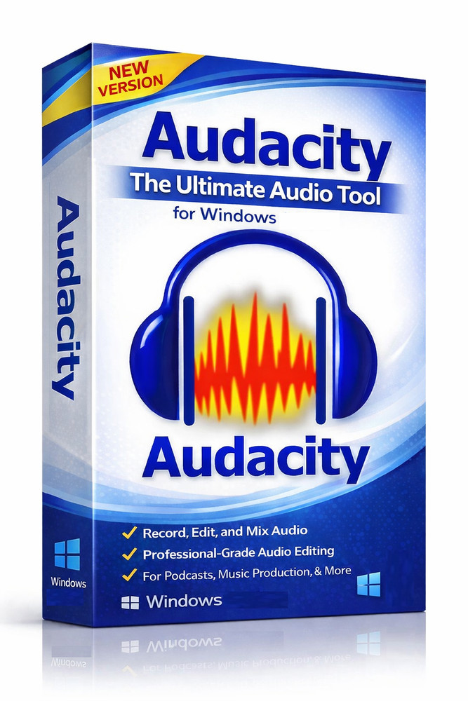 Audacity Software, Professional Audio Music Editing Recording, Podcasting Window