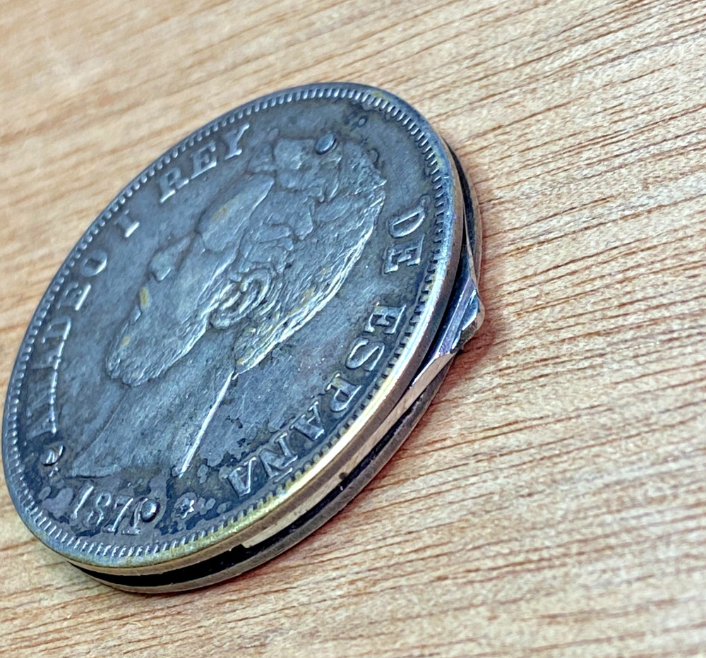 5 Pesetas 1871 Spain Blade and file