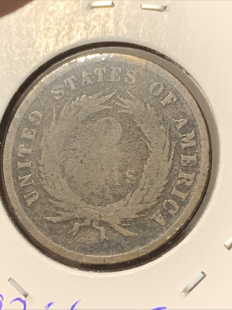 1865 Two Cent Piece 2C Post Civil War Date US Coin