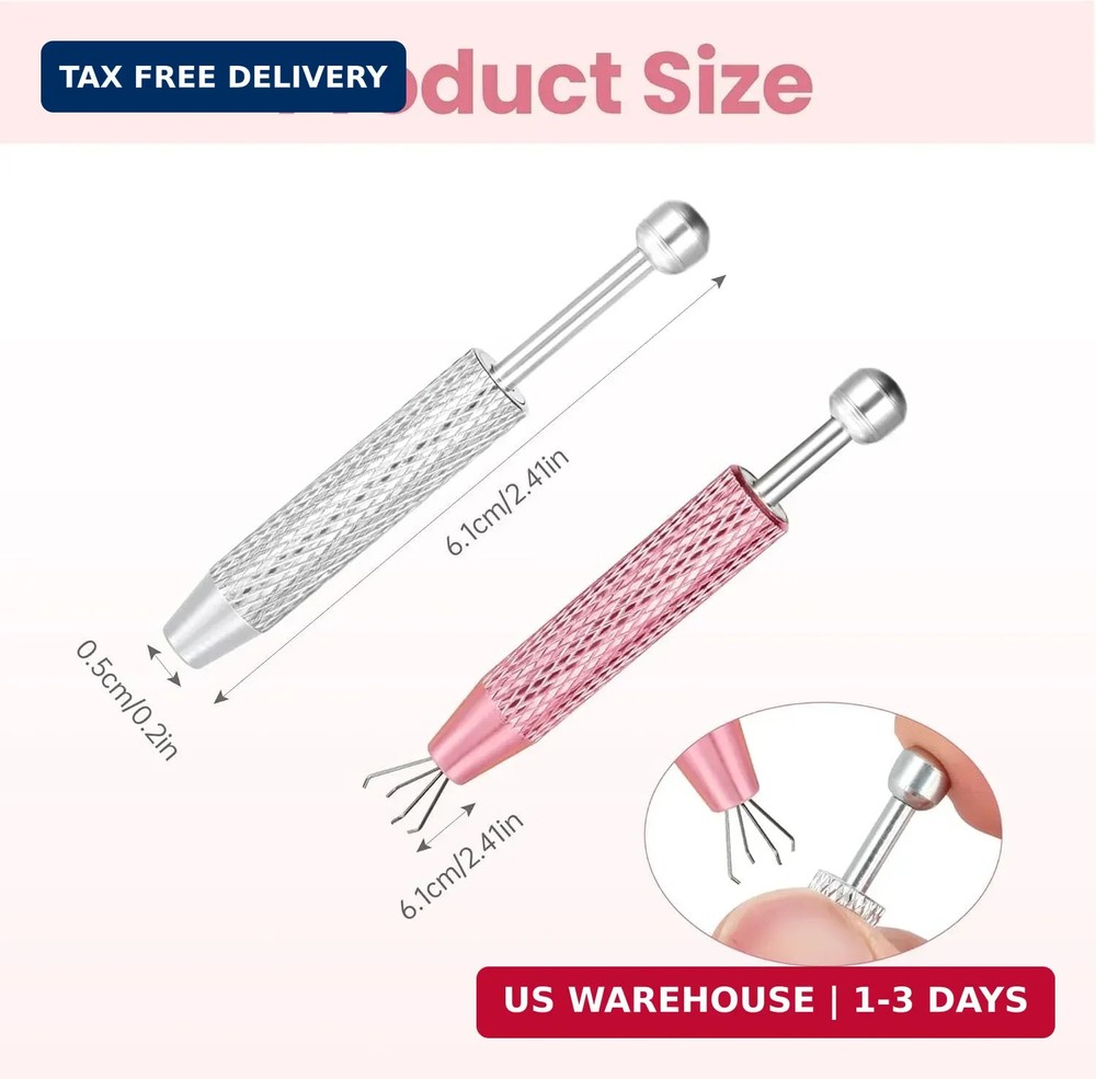 BACUTHY 2 Pack Piercing Ball Grabber Tool, Stainless Steel Piercing Tools for Ch