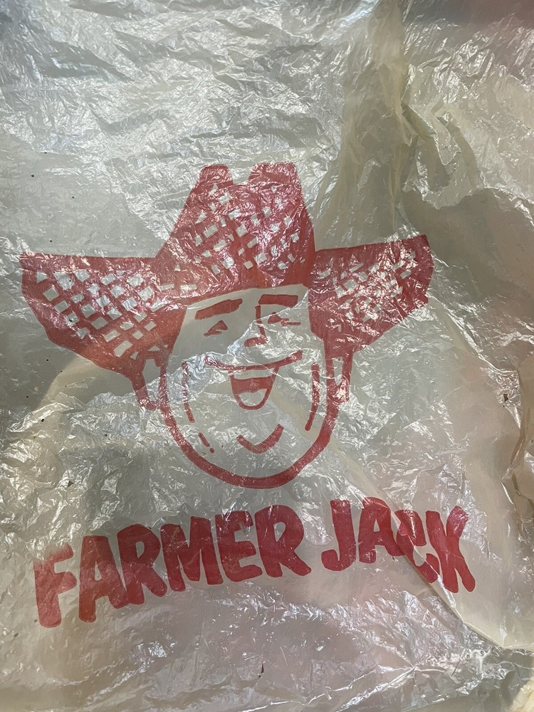 Vintage Plastic Farmer Jack Grocery Bag B1