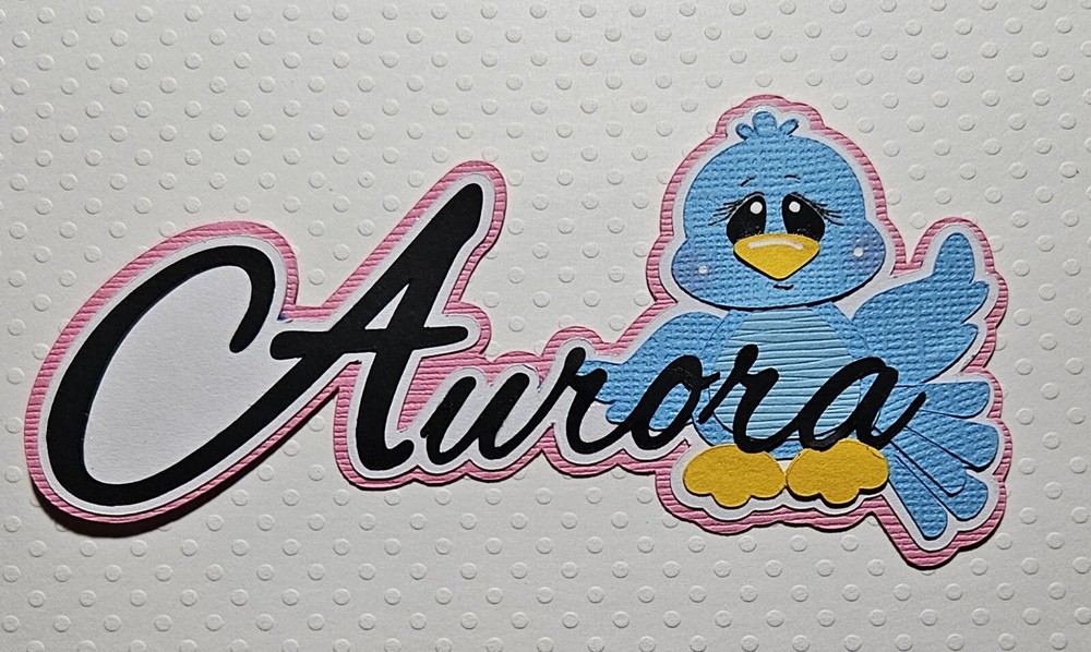 Princess Aurora Inspired Title. Scrapbook, Card Making Paper Piecing
