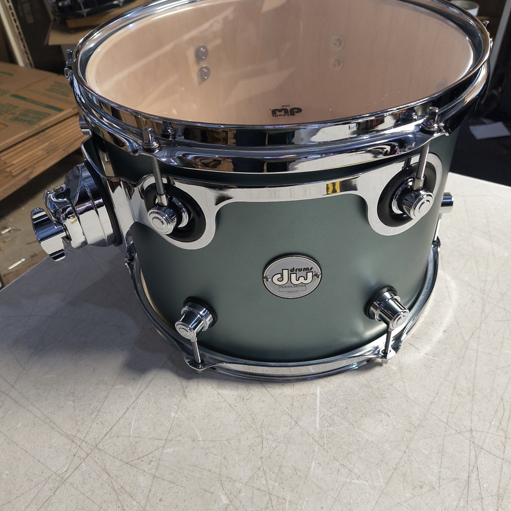 DW Design Series 12 diameter x 9 deep maple tom, Satin Sage Metallic