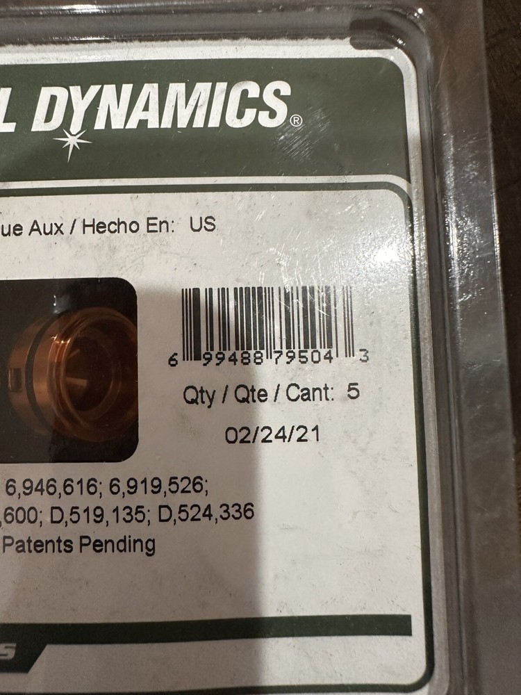 Thermal Dynamics 21-1153 TIP 100A Ms XTL 81X3408-4 NEW 5 pack