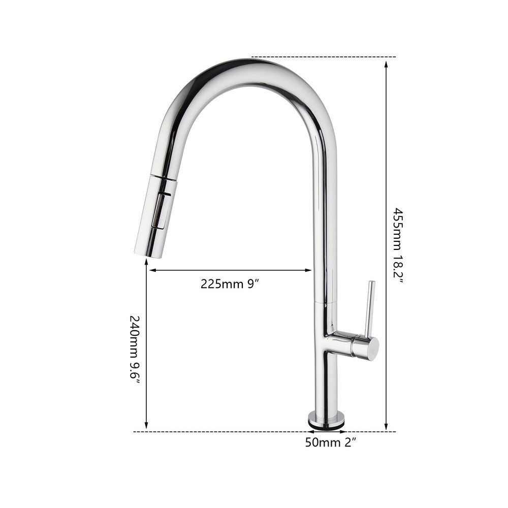 Smart Touch Hand Sensor Kitchen Sink Faucet Chrome Mixer Pull Out Swivel Taps