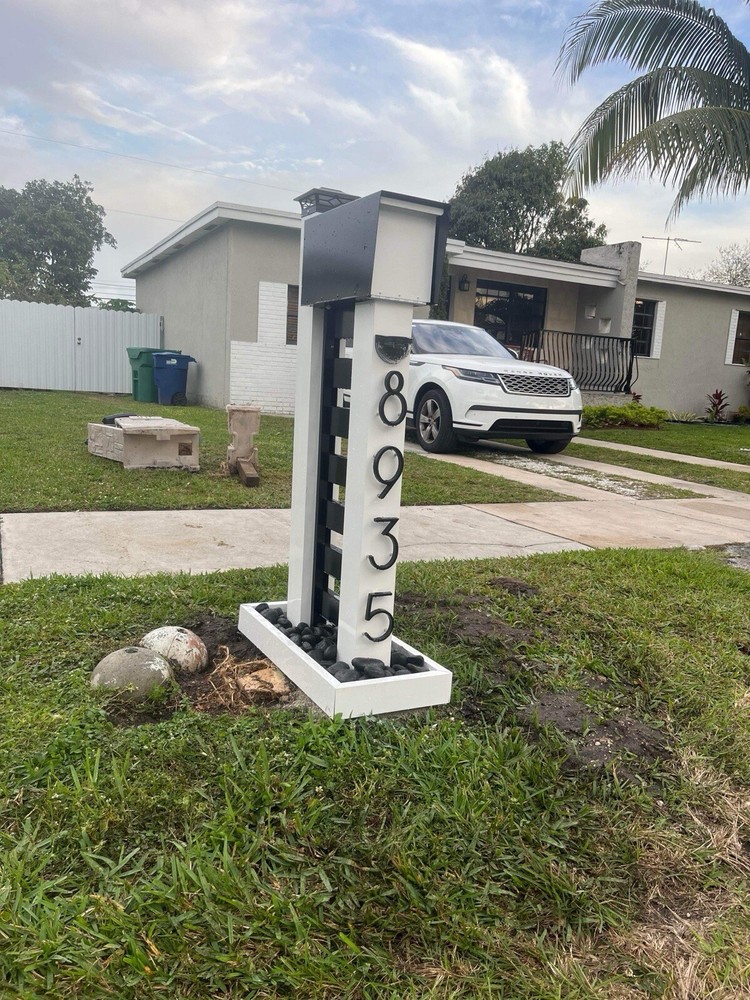 custom modern mailbox aluminum frame