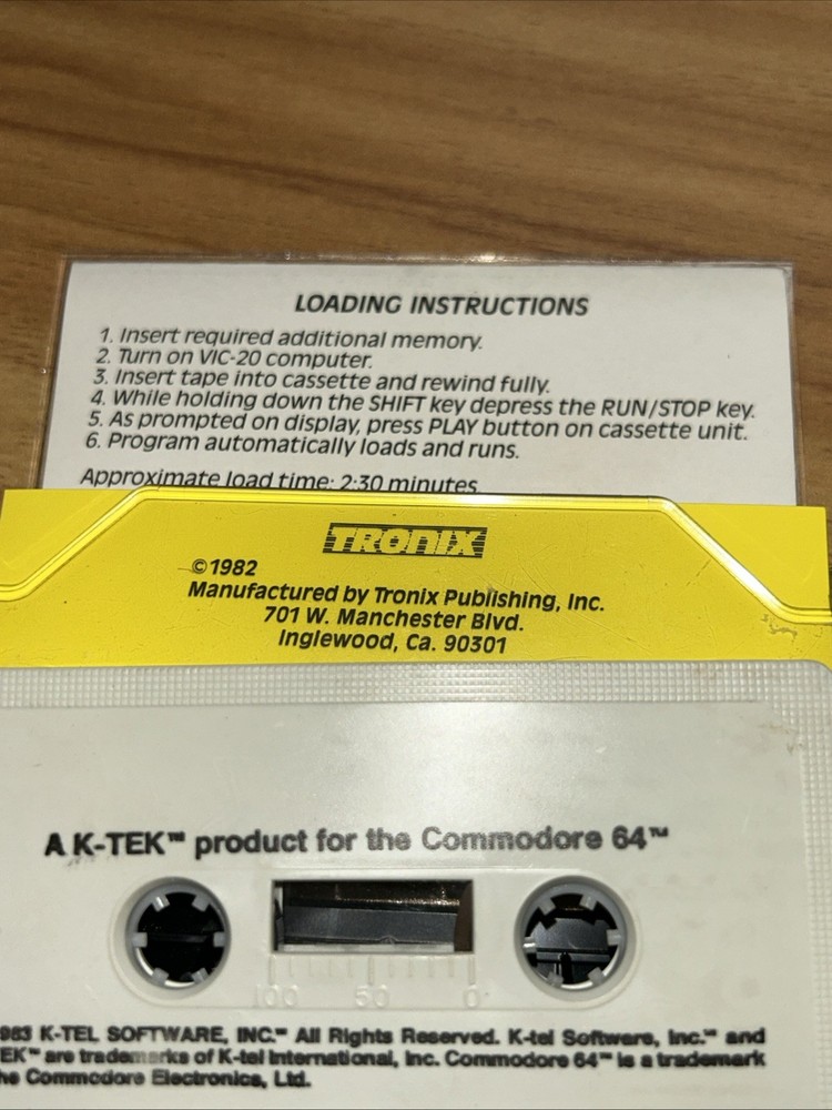 Sidewinder For Commodore Vic 20