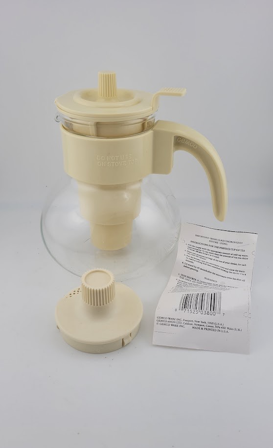 Gemco Brand Glass Tea Kettle w Infuser Microwave Complete new D-21