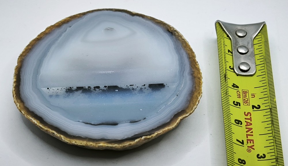 Polished Agate Stone Banded Crystal 80mm