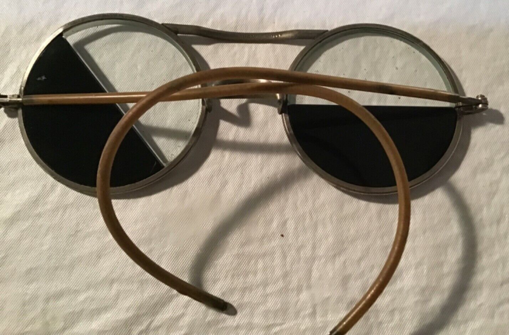 Antique Willson Safety Welding Glasses-Green Split Lenses