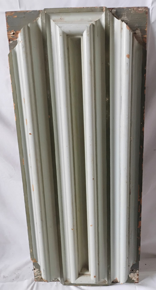 Vintage  Fluted + Painted Wood Panel 40" x 17"