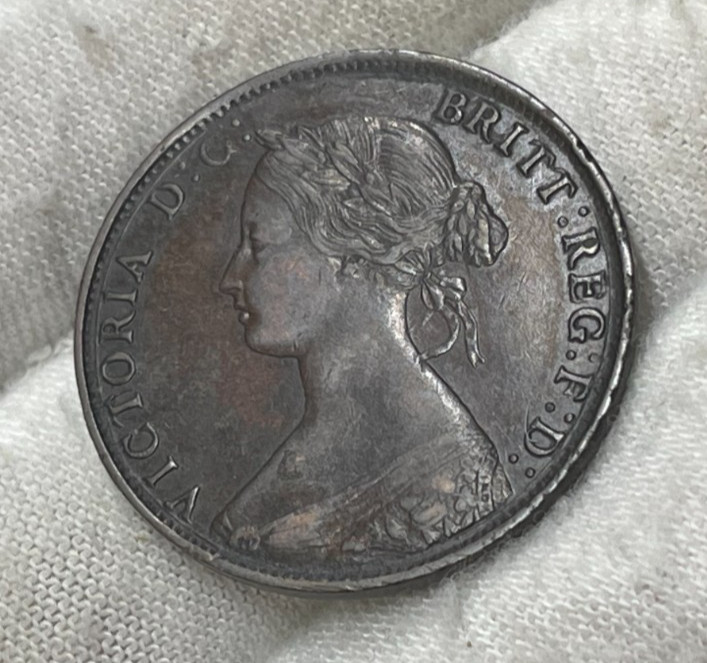 1861 Great Britain Half Penny Coin #3