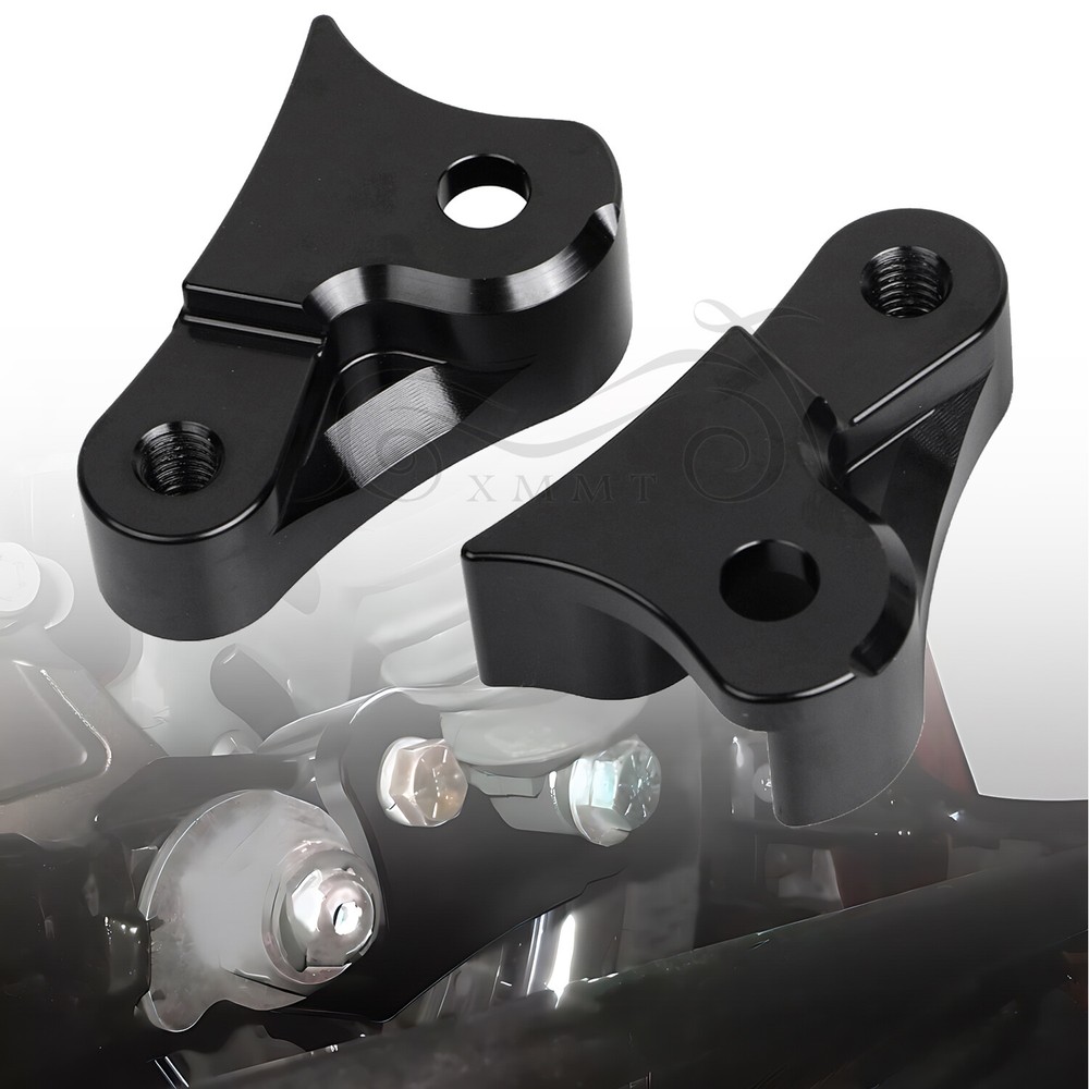 Black 1'' Drop Lowering Block Brackets For Harley Touring Electra Glide 08-23