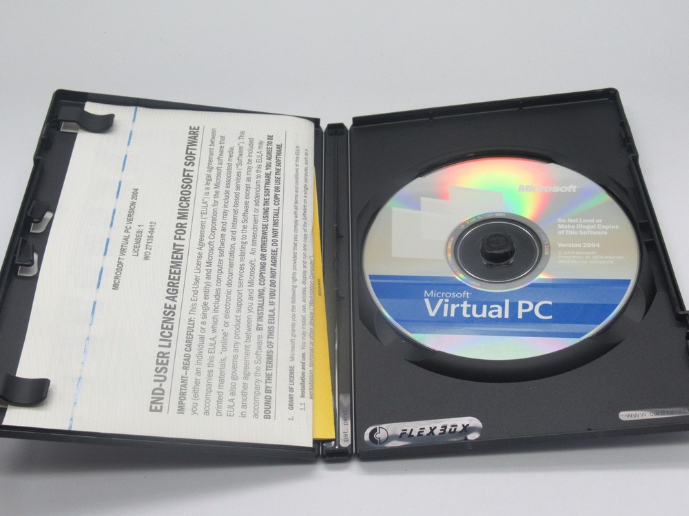 Microsoft T31-00007 Virtual PC 2004 WIN32 English CD DMG BOX NEW
