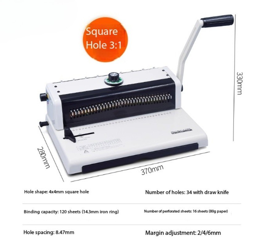Double Wire Binding Machine Ring Binding Punching Machine Wire Binding Machine