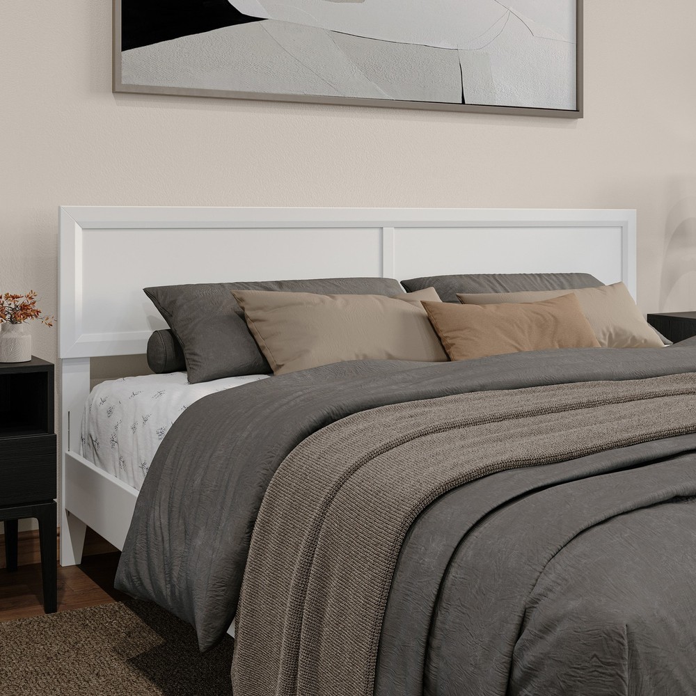 Sophia King Solid Wood Headboard in White