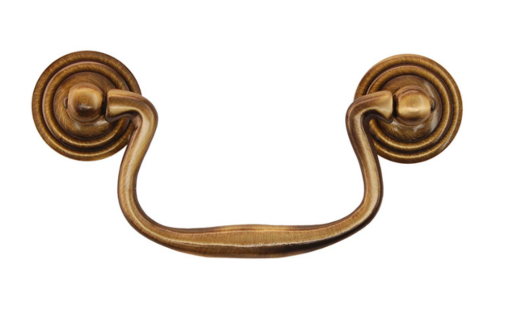 FURNITURE Chippendale Drawer Bail Knocker Pull 2 1/2" C-C Handle Antique Brass