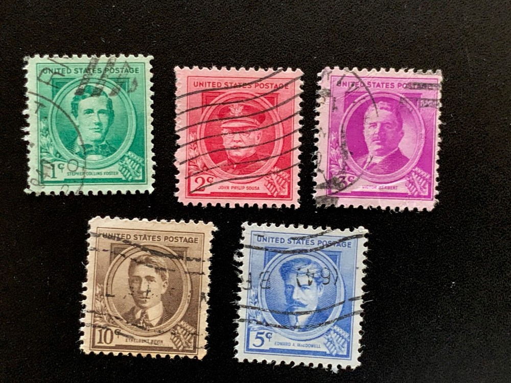 US Scott 879 - 883 Used - Cancelations May Vary