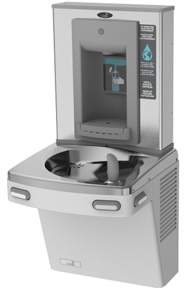 VersaCooler® II Drinking Fountain in Greystone with Electronic Bottle Filler Non