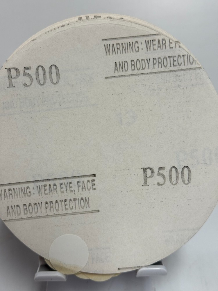 PERFORMANCE PLUS PSA TABBED 5" SANDING DISC, 500 GRIT, 100 DISC PER BOX NEW