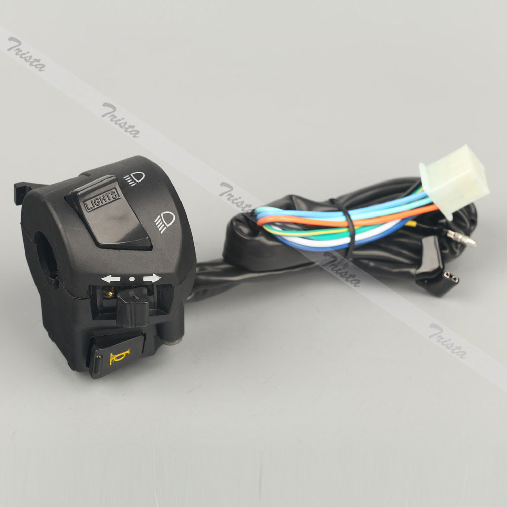 Motorcycle 7/8" Handlebar Horn Turn Signal Headlight Electrical Start Switch #C3