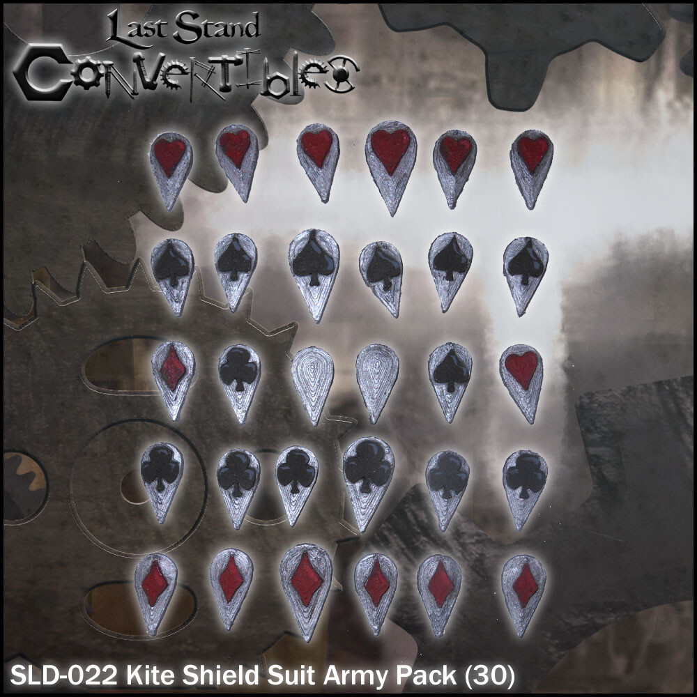 LAST STAND CONVERTIBLES BITS SHIELDS - KITE SHIELD SUIT ARMY PACK (30)
