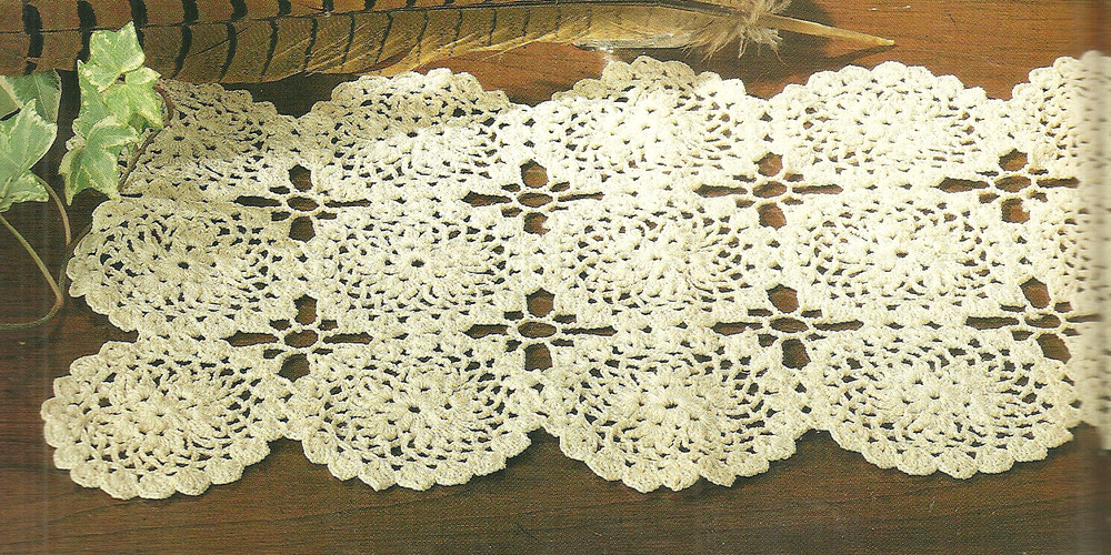 Charlotte's Circles Motif Runner Doily Crochet Pattern INSTRUCTION pages