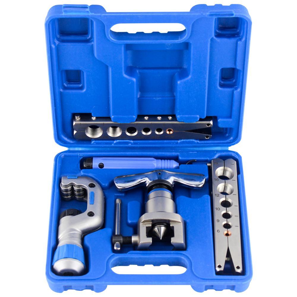 HVAC Pipe Cone Flaring Tool Kit 6-19mm 45 Degree Angle Eccentric Cone Type Sets