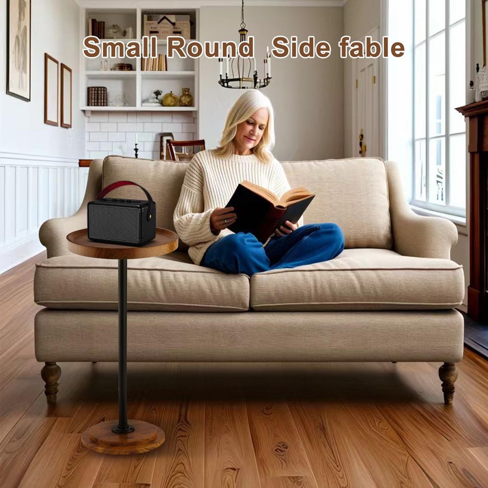 Home Dector Sofa Side Table, Small Drink Table for Small Spaces, Coffee End T...