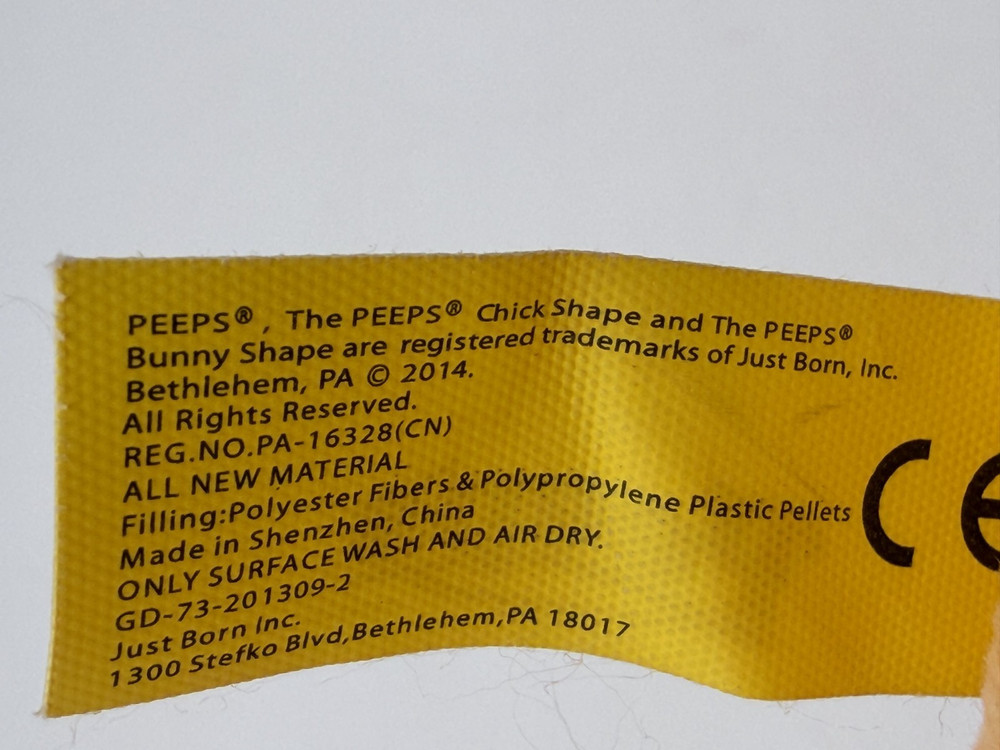 Peeps Orange Chick 5" x 5" Bean Plush