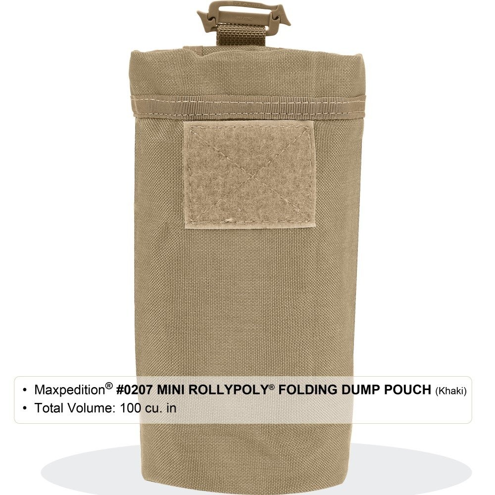 Maxpedition Mini Rollypoly Folding Dump Pouch Khaki - Durable, Compact