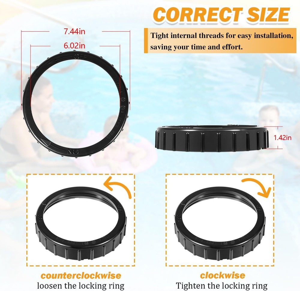For Pentair Rainbow Inline Chlorinator HC Lock Ring R172214 172214