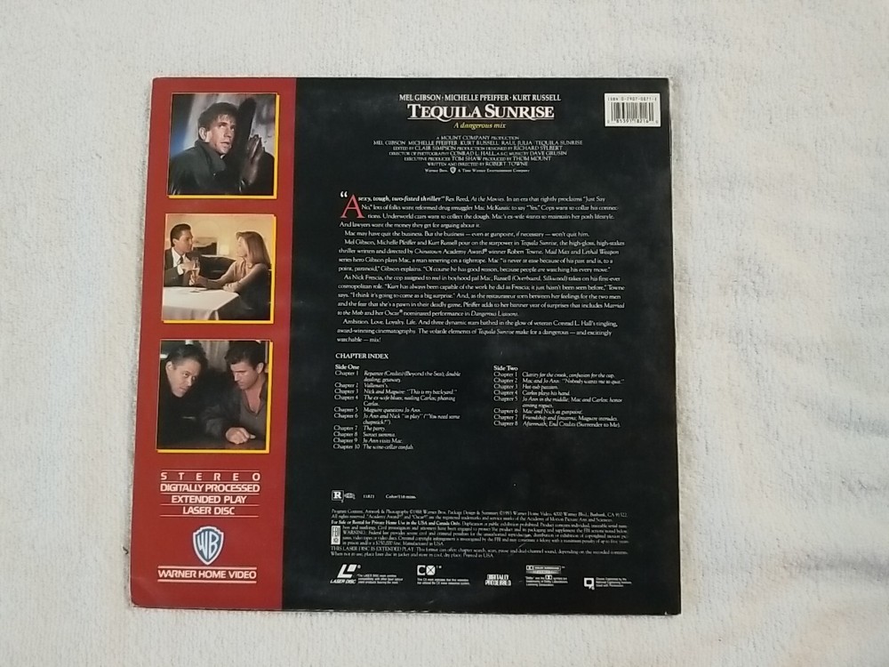 Tequila Sunrise LaserDisc