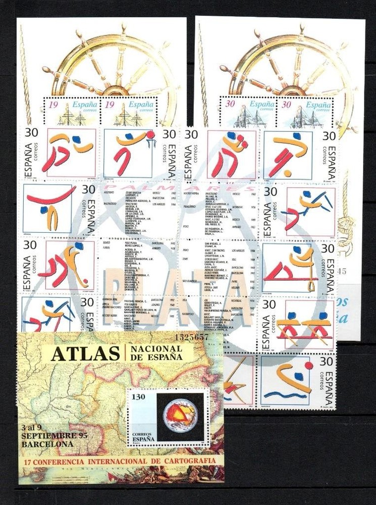 SPAIN MNH 1995 COMPLETE YEARS SETS (3 SCANS)