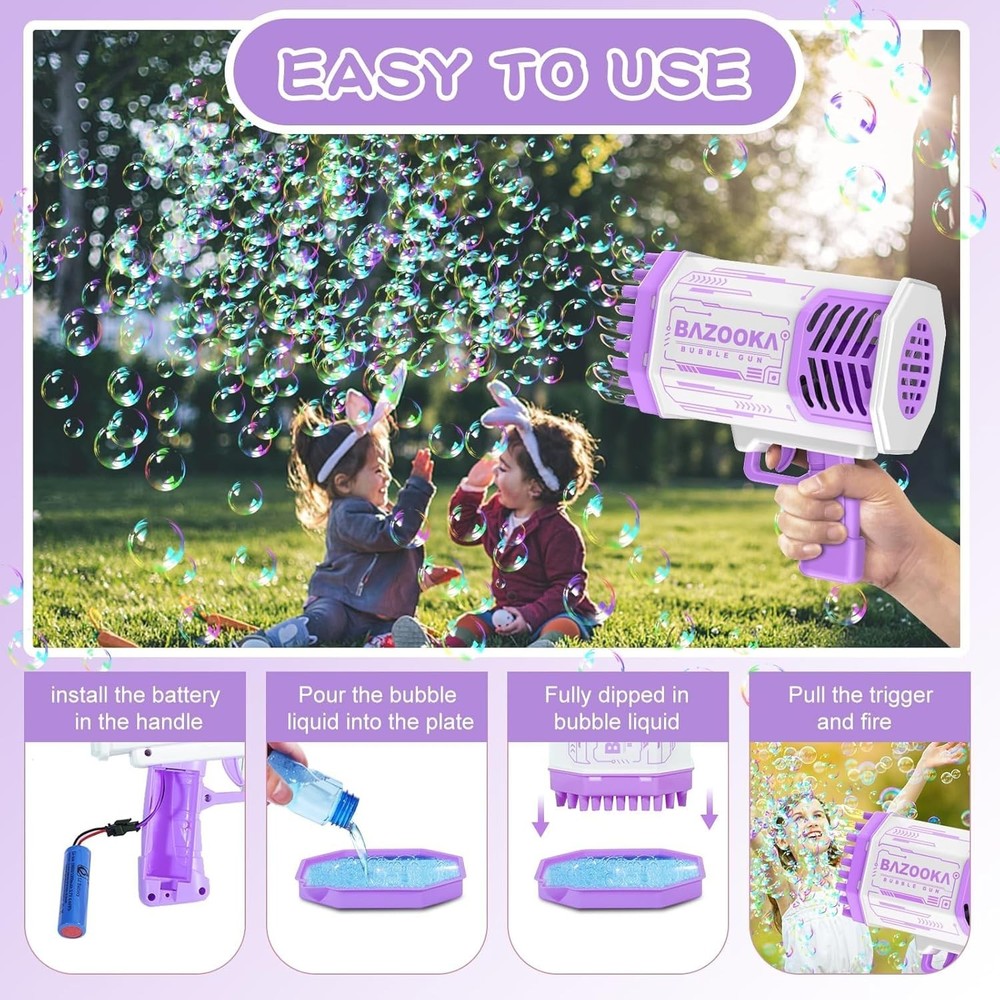 Bubble Gun with Colorful Light Effects