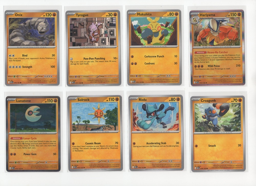 Pokemon ME1 Mega Evolution C/U/R Complete Set 122 Cards