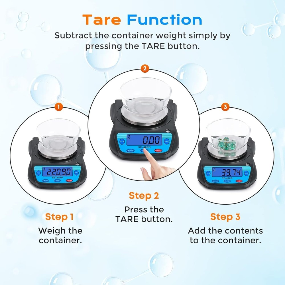 LCD Display Lab Scale with Tare Weighing Function and Multiple Measurement Units