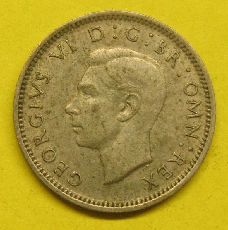 1945 Great Britain 6 Pence Silver Take a Look