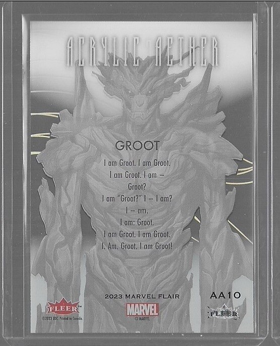 2023 UD Fleer Marvel Flair Groot Acrylic Aether #AA10
