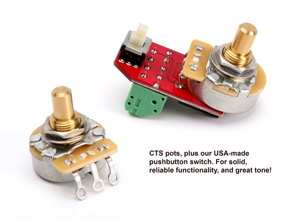 ToneShaper Tele Controls, Complete Kit, No-Solder Push/Push Switch (Humbuckers)