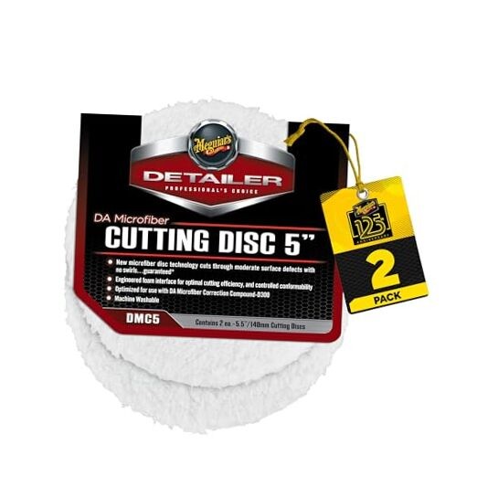 DA 5’’ Microfiber Cutting Disc, Microfiber Pads 5" Cutting Disc - 2 Pack