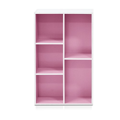 Reversible Open Shelf 11069WH/PI 5-Cube White/Pink