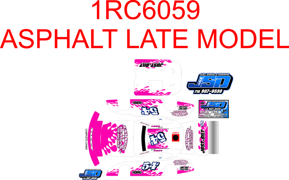 1RC ASPHALT LATE MODEL 1RC6059 WRAP DAVID JUST 2019