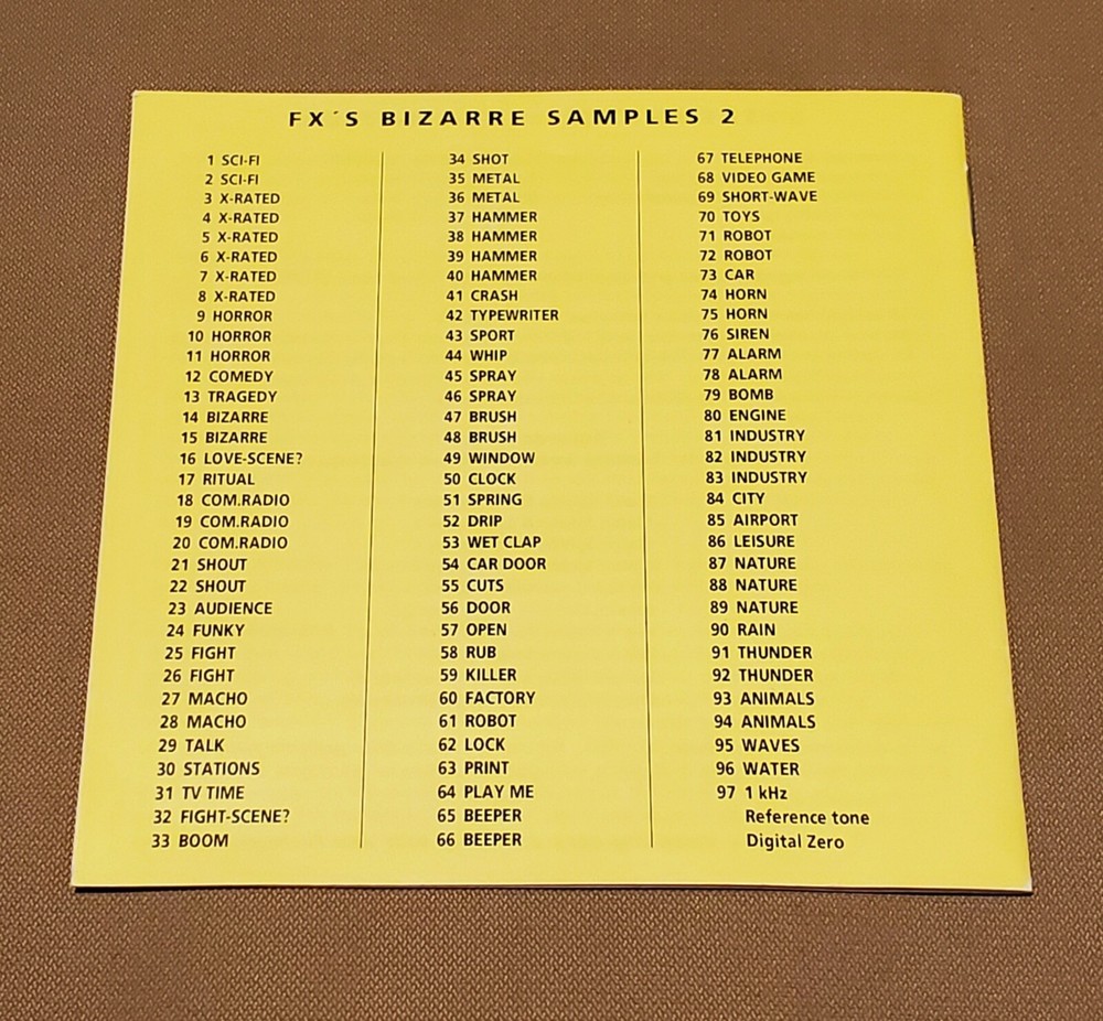 Sample It! 2 FX's Bizarre Samples