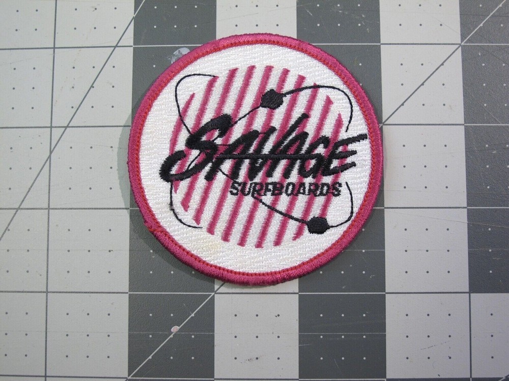 vtg 1960s Surfing ephemera - patch Savage Surfboards