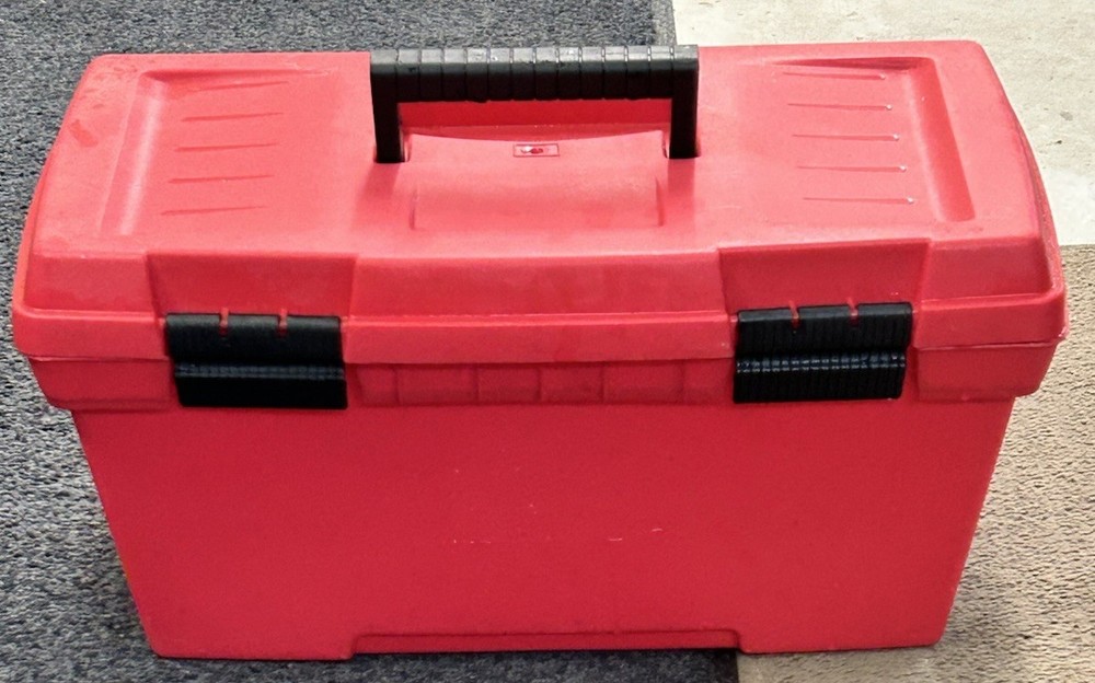 Vintage Zag Red Toolbox 19” X 10” X 8”