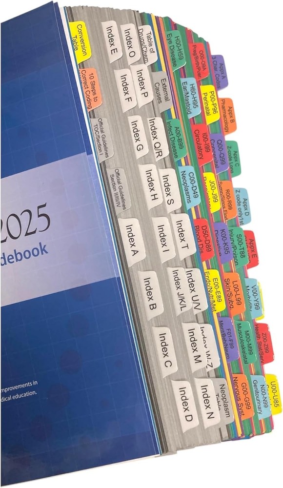 Book Tabs for ICD-10-CM 2025 The Complete Official Codebook with Guidelines...